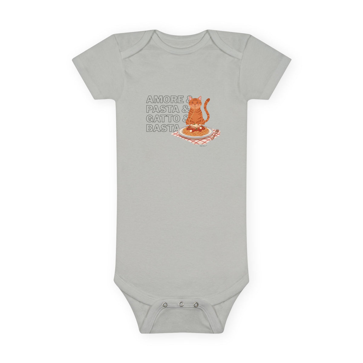 Amore & Pasta & Gatto & Basta Baby Onesie