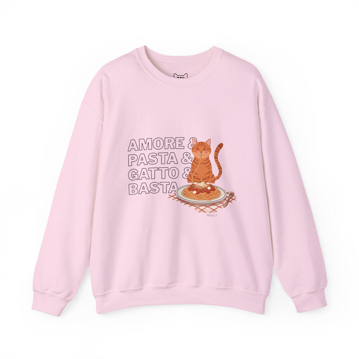Amore & Pasta & Gatto & Basta Cat Lover Sweatshirt
