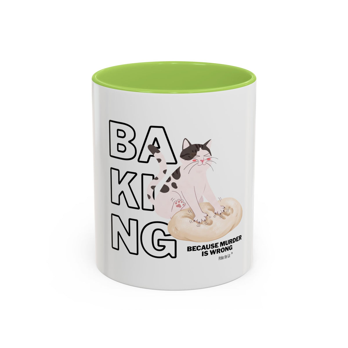 Baking Cat “Because Murder Is Wrong” Coffee Mug