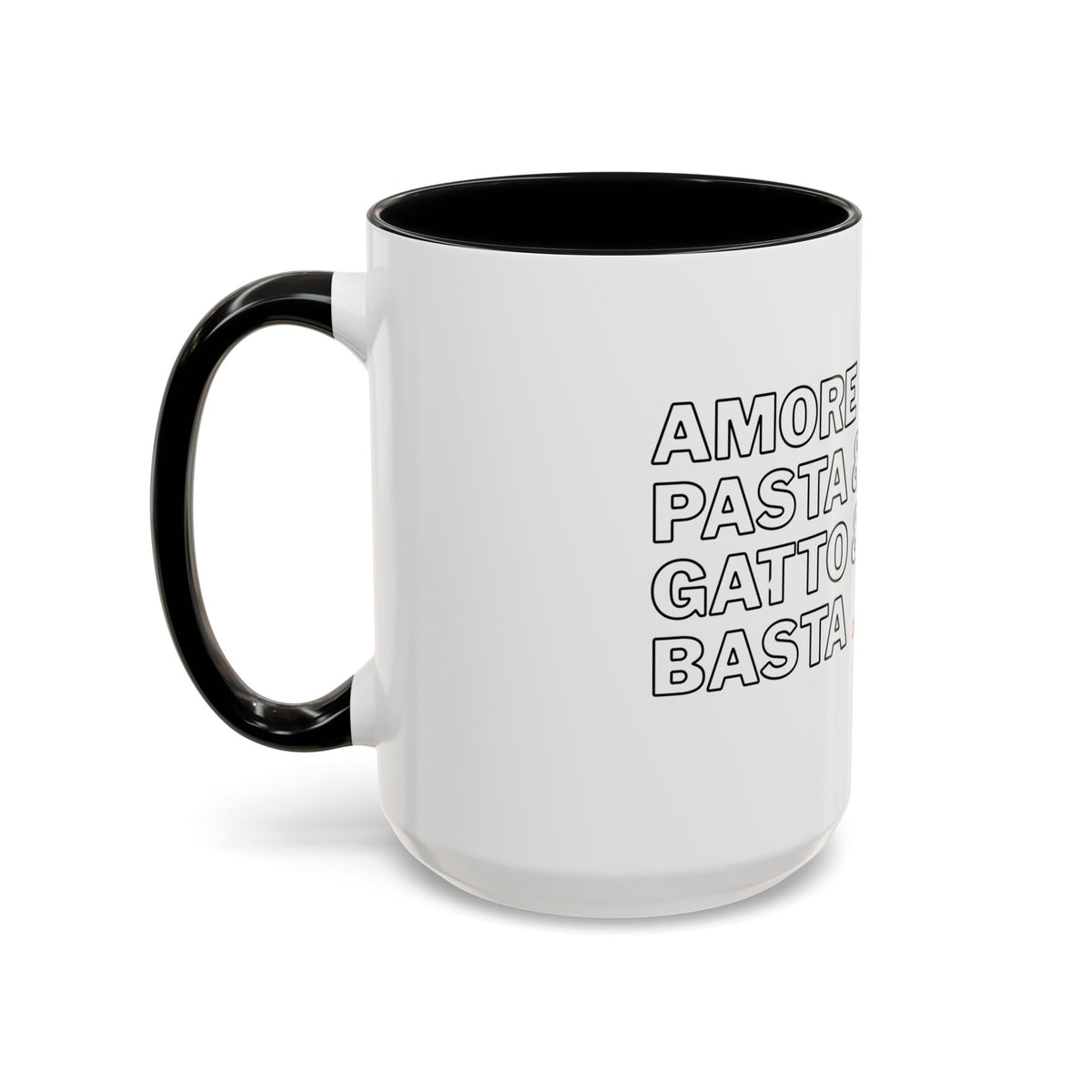Amore & Pasta & Meow & Pasta Cat Coffee Mug