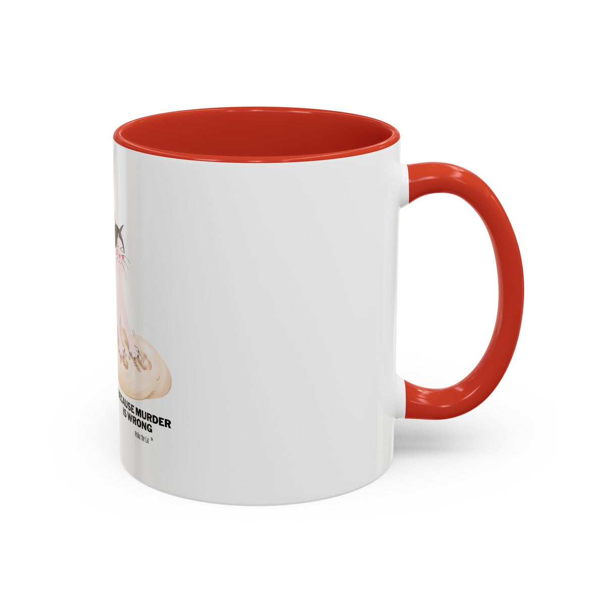 Baking Cat “Because Murder Is Wrong” Coffee Mug