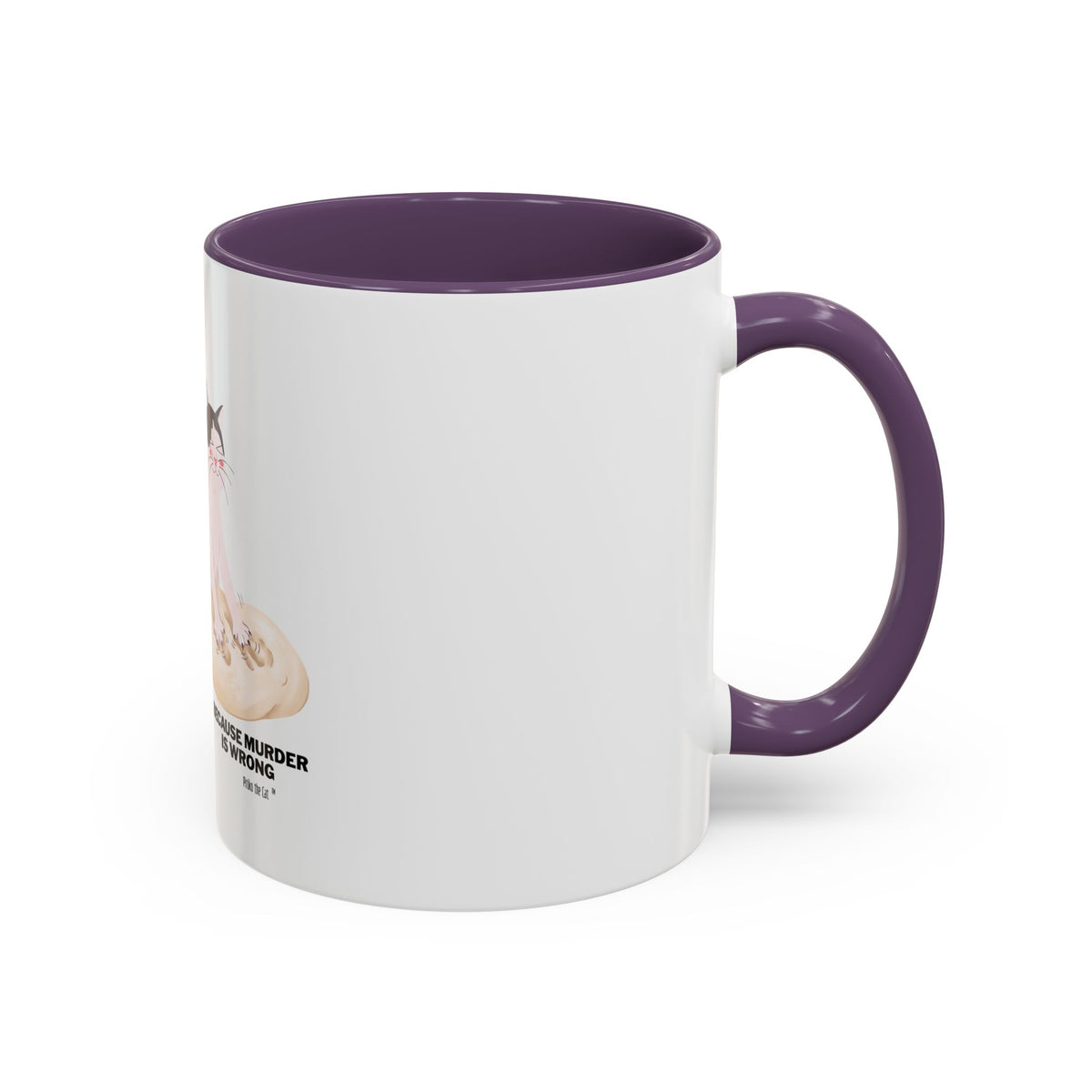 Baking Cat “Because Murder Is Wrong” Coffee Mug