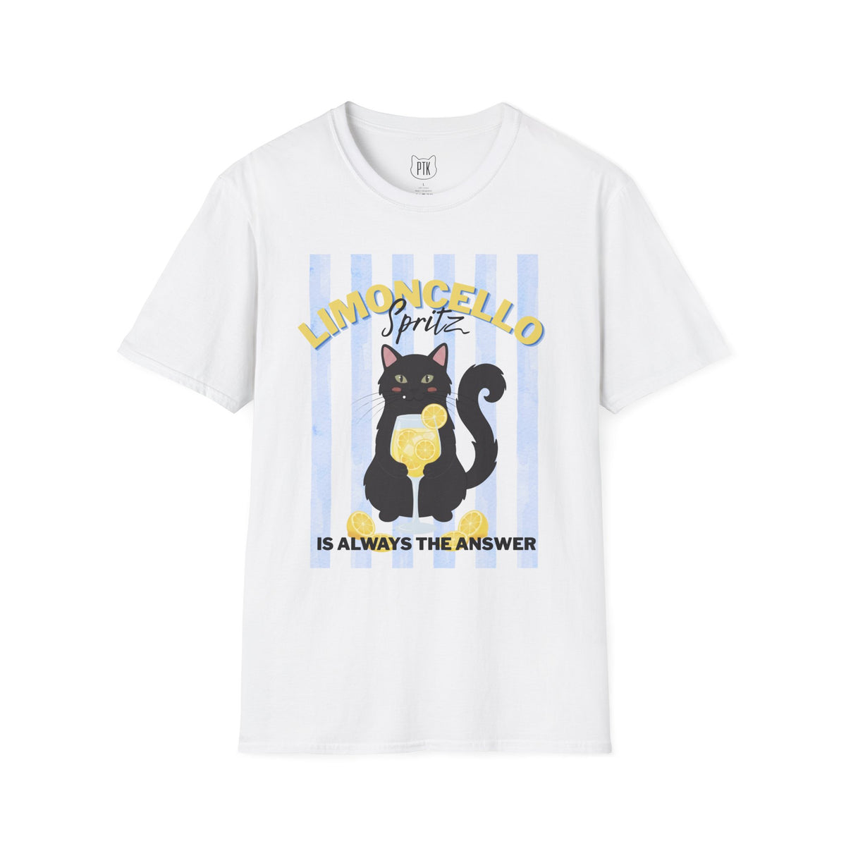 Limoncello Spritz Is Always the Answer Black Cat T-Shirt
