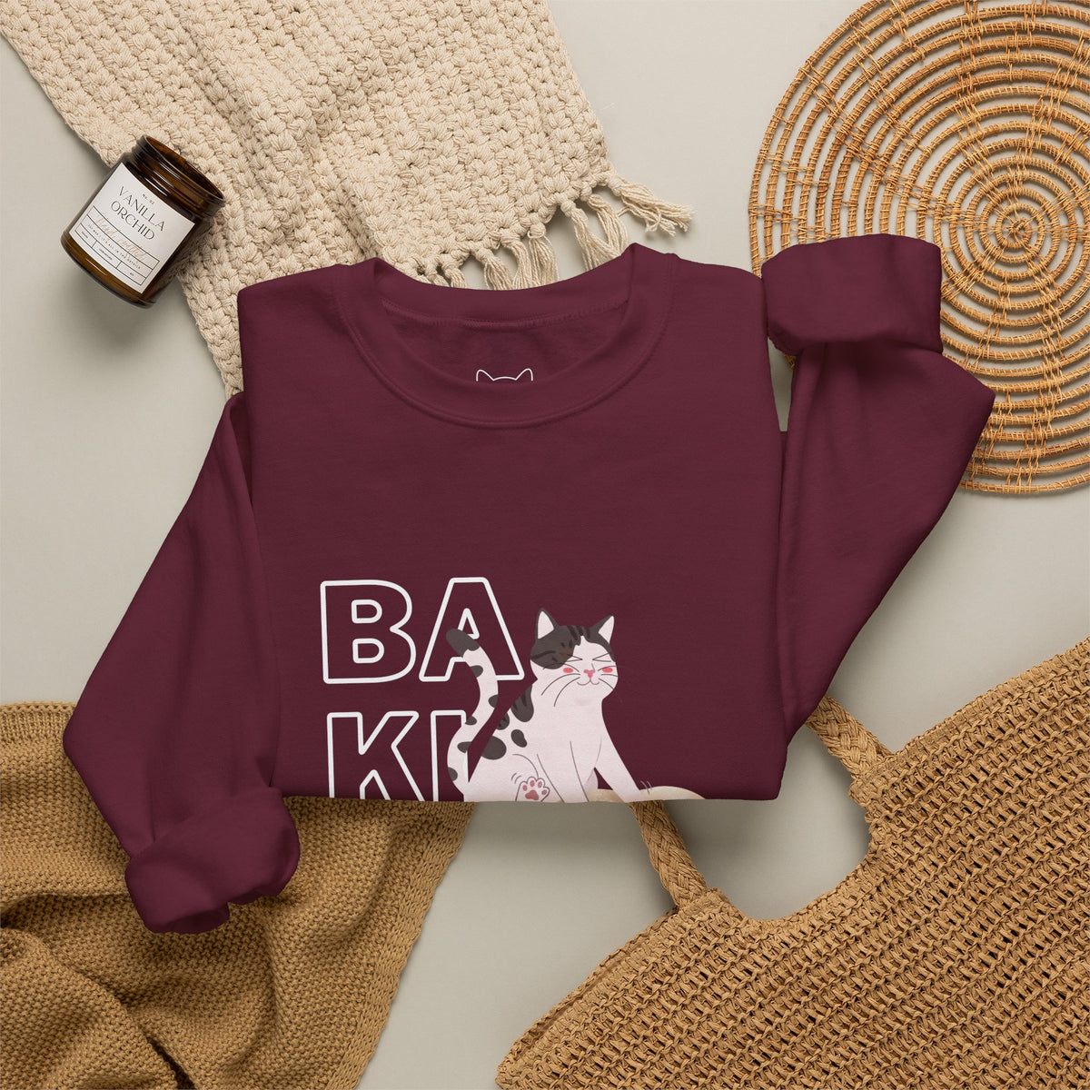 Baking Cat Crewneck Sweatshirt