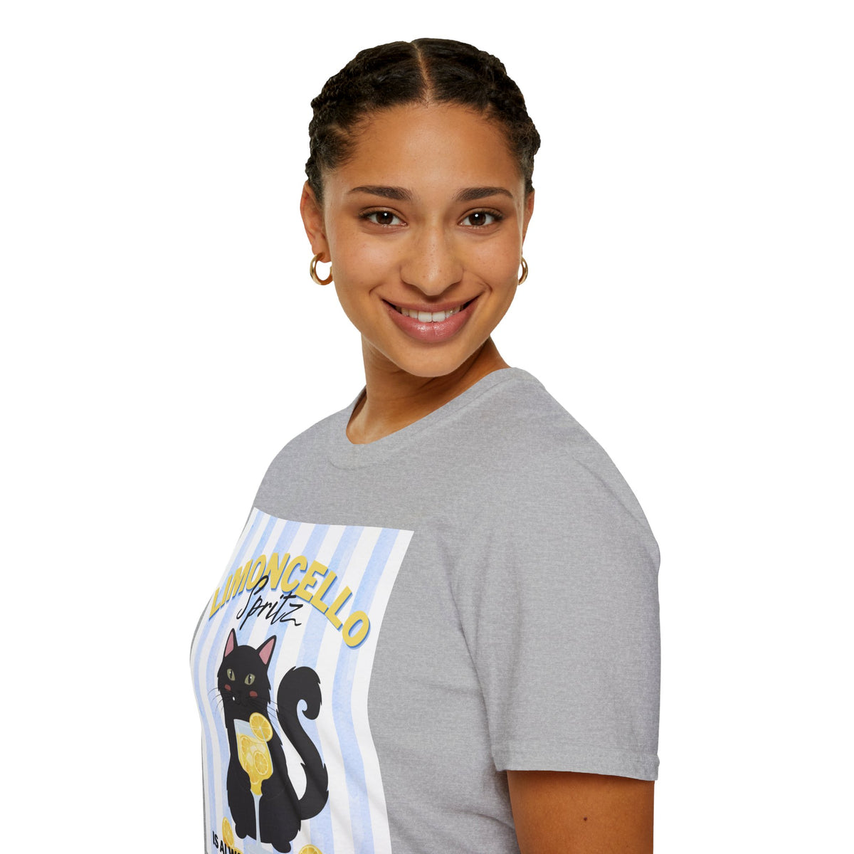 Limoncello Spritz Is Always the Answer Black Cat T-Shirt