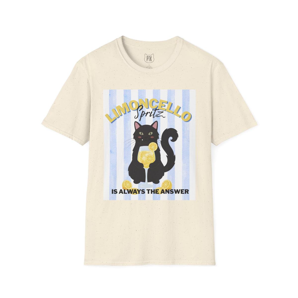 Limoncello Spritz Is Always the Answer Black Cat T-Shirt
