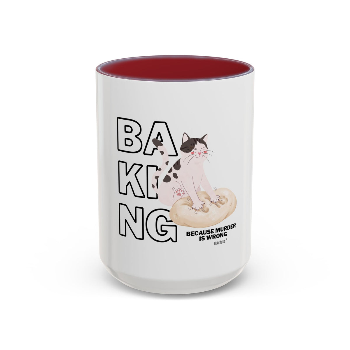 Baking Cat “Because Murder Is Wrong” Coffee Mug