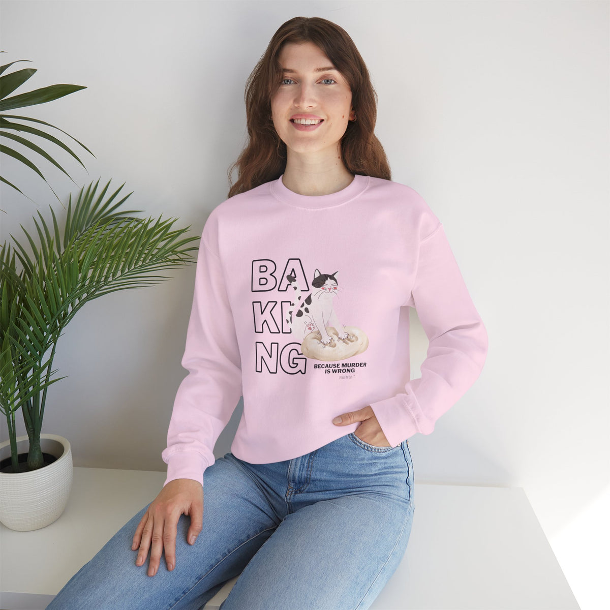 Baking Cat Crewneck Sweatshirt
