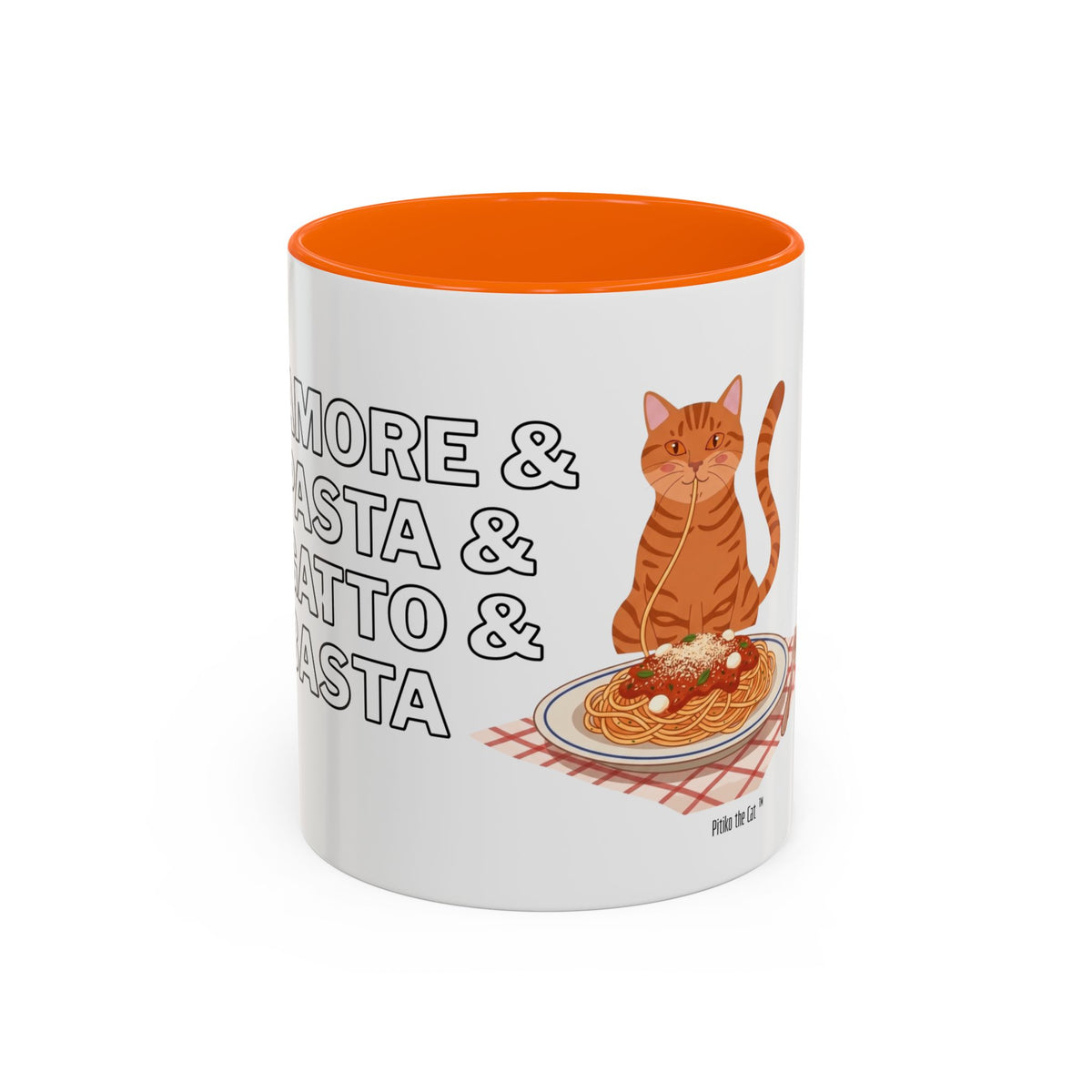Amore & Pasta & Meow & Pasta Cat Coffee Mug