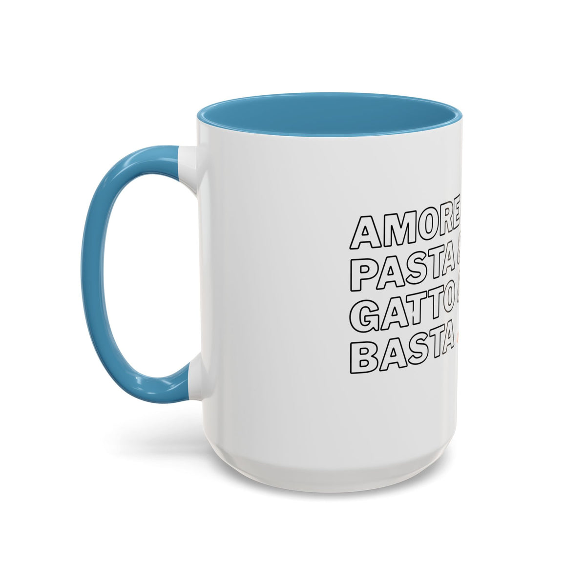 Amore & Pasta & Meow & Pasta Cat Coffee Mug