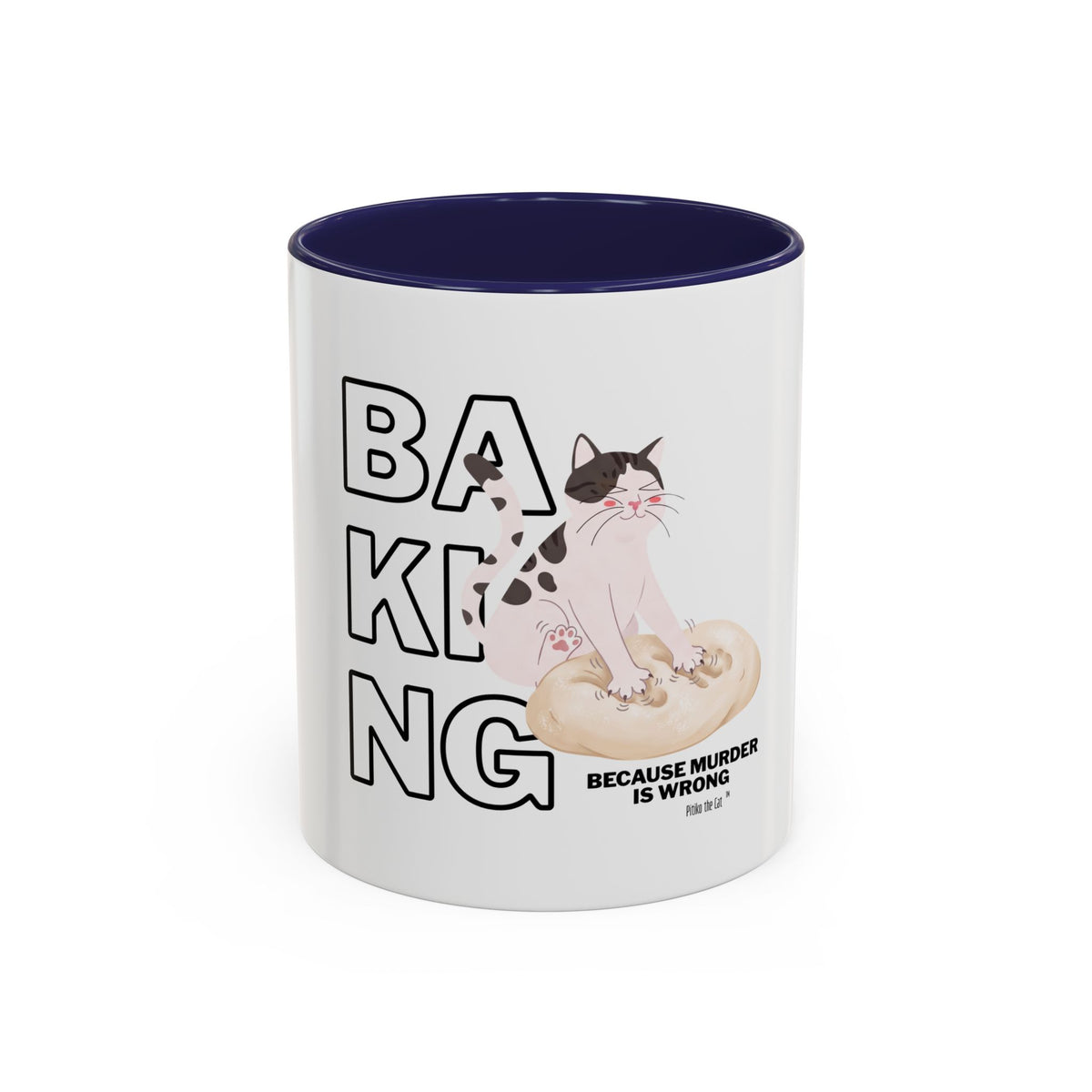 Baking Cat “Because Murder Is Wrong” Coffee Mug