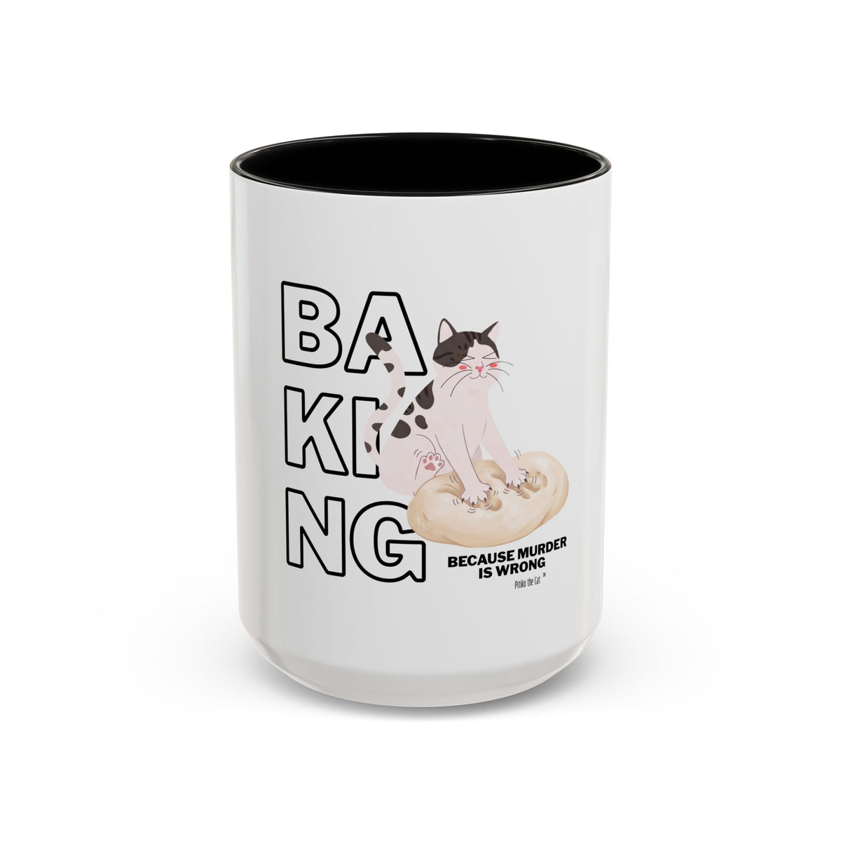 Baking Cat “Because Murder Is Wrong” Coffee Mug