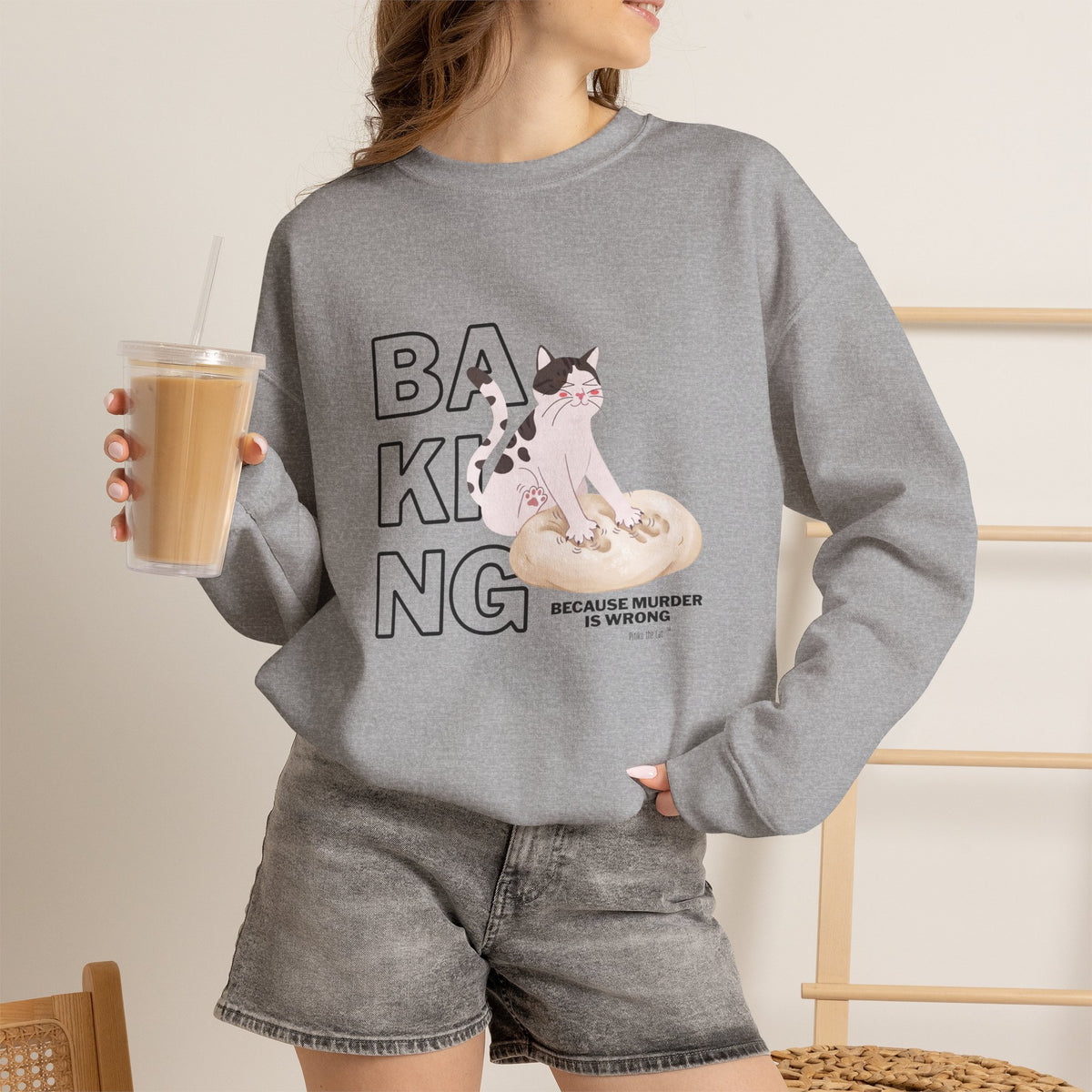 Baking Cat Crewneck Sweatshirt