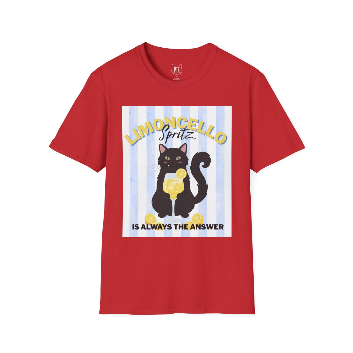 Limoncello Spritz Is Always the Answer Black Cat T-Shirt