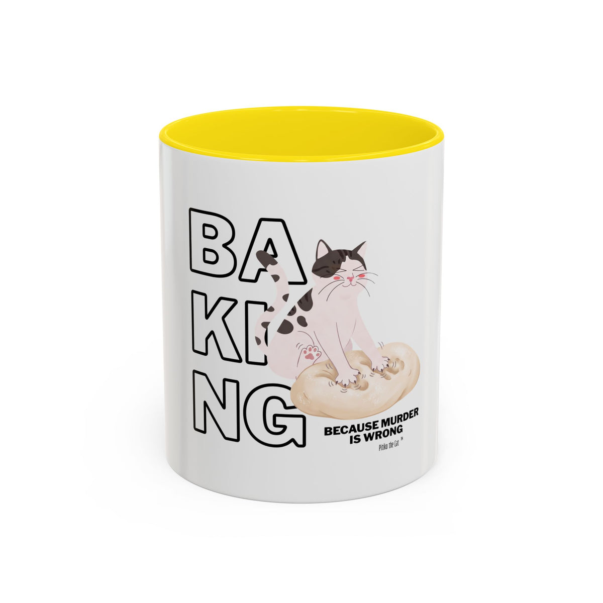 Baking Cat “Because Murder Is Wrong” Coffee Mug