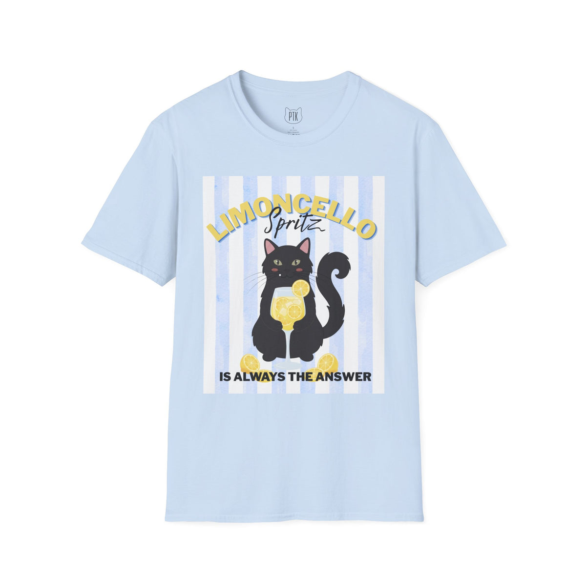 Limoncello Spritz Is Always the Answer Black Cat T-Shirt