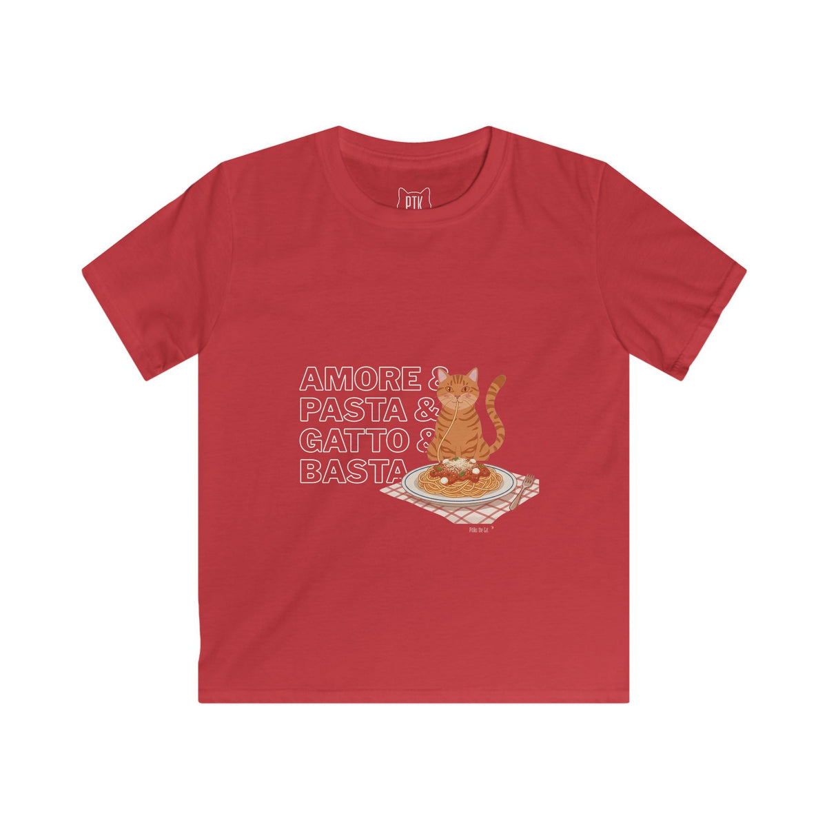 Amore & Pasta & Gatto & Basta Kids T-Shirt