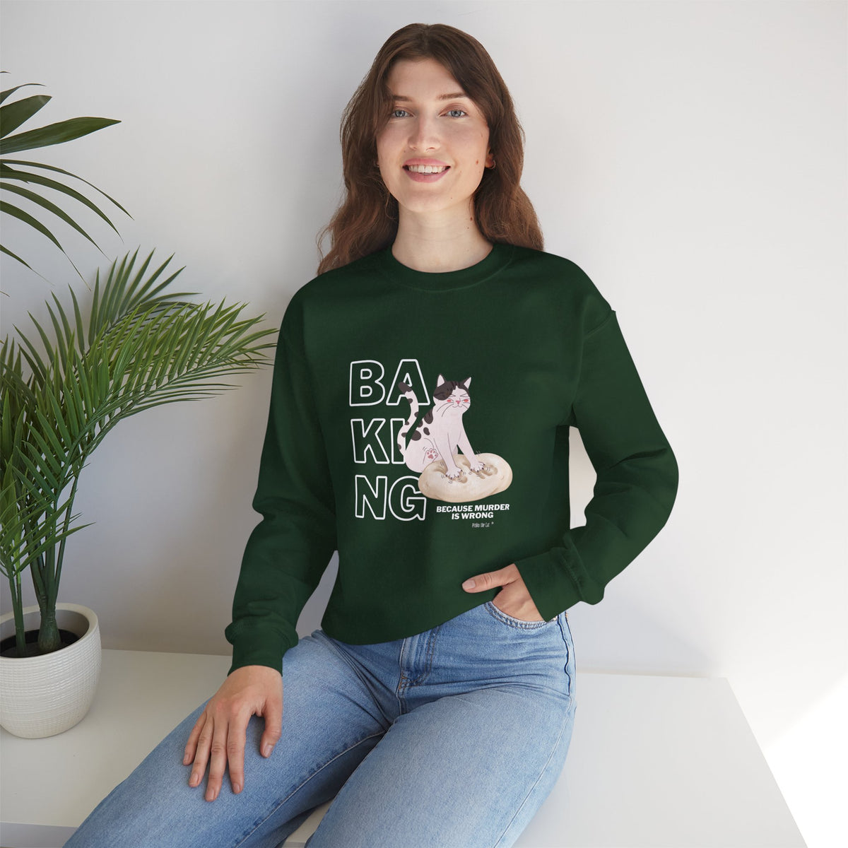 Baking Cat Crewneck Sweatshirt