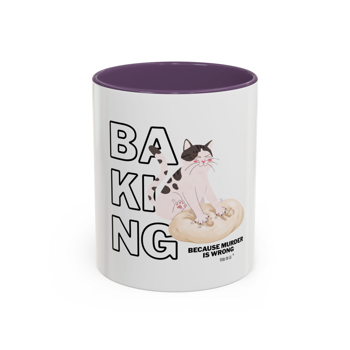 Baking Cat “Because Murder Is Wrong” Coffee Mug