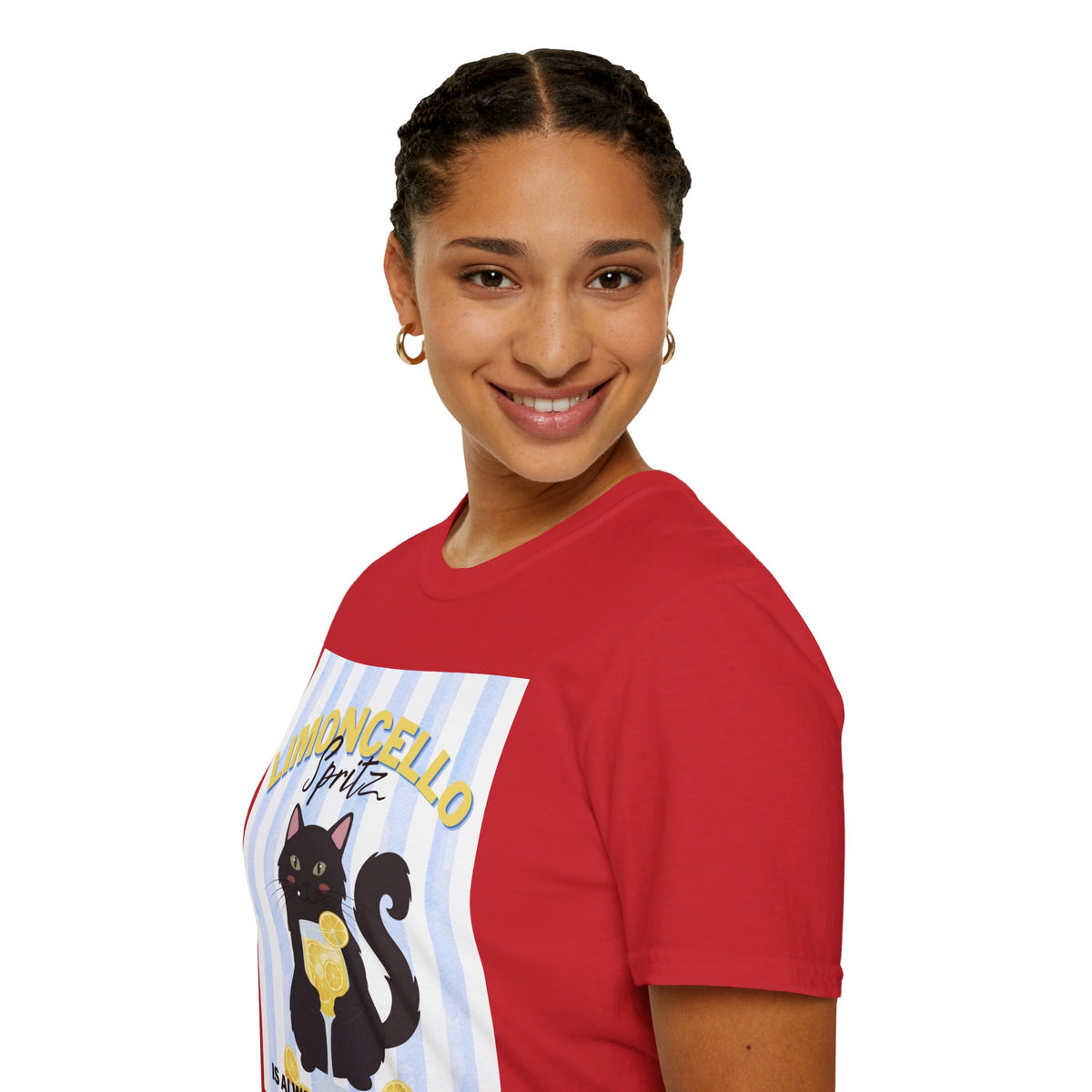 Limoncello Spritz Is Always the Answer Black Cat T-Shirt
