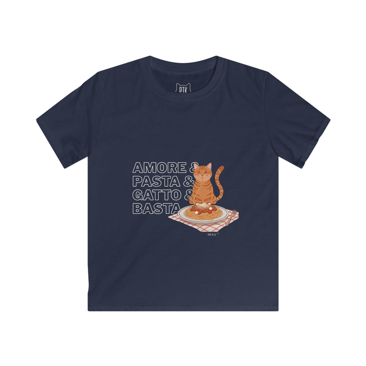 Amore & Pasta & Gatto & Basta Kids T-Shirt