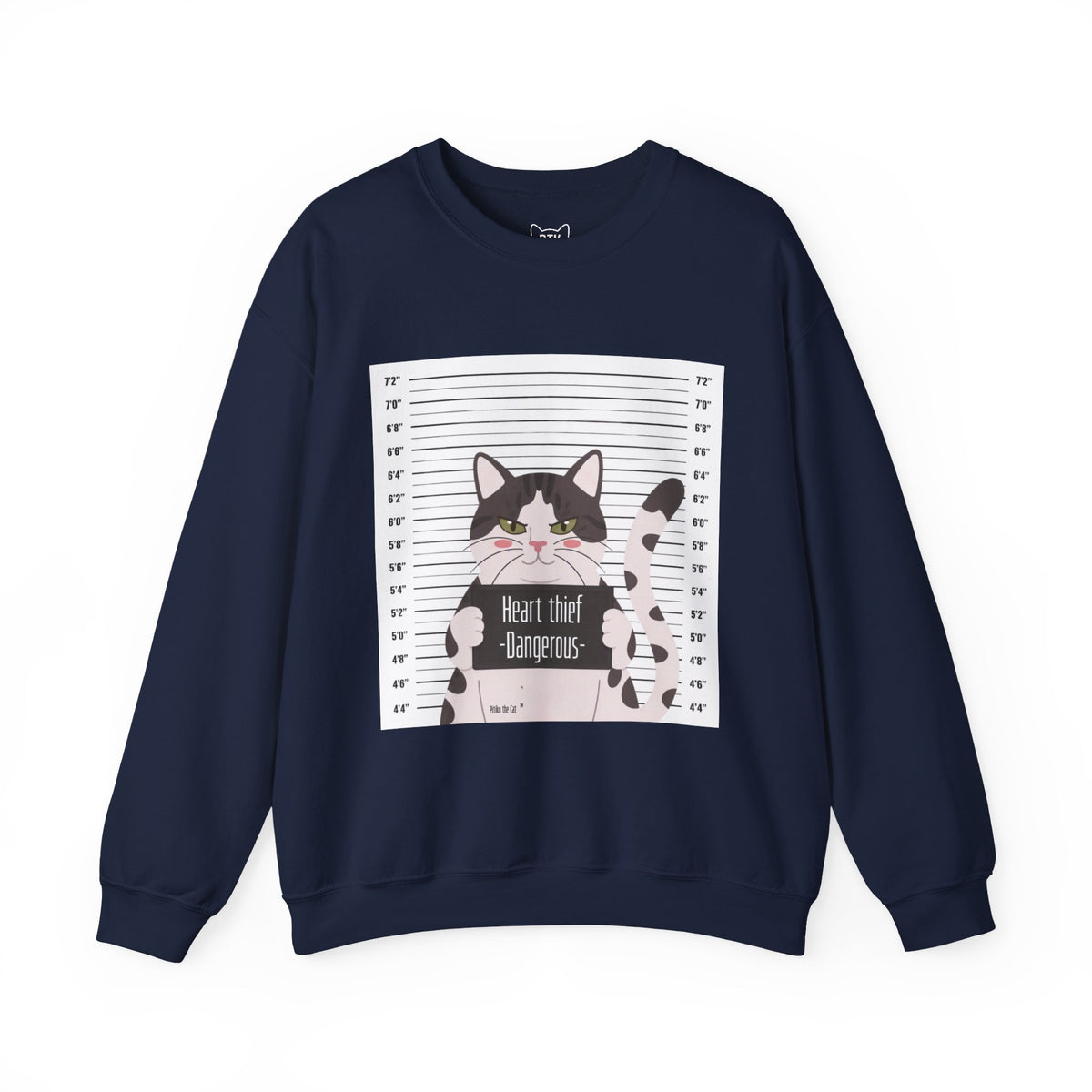 Heart Thief Cat Graphic Sweatshirt