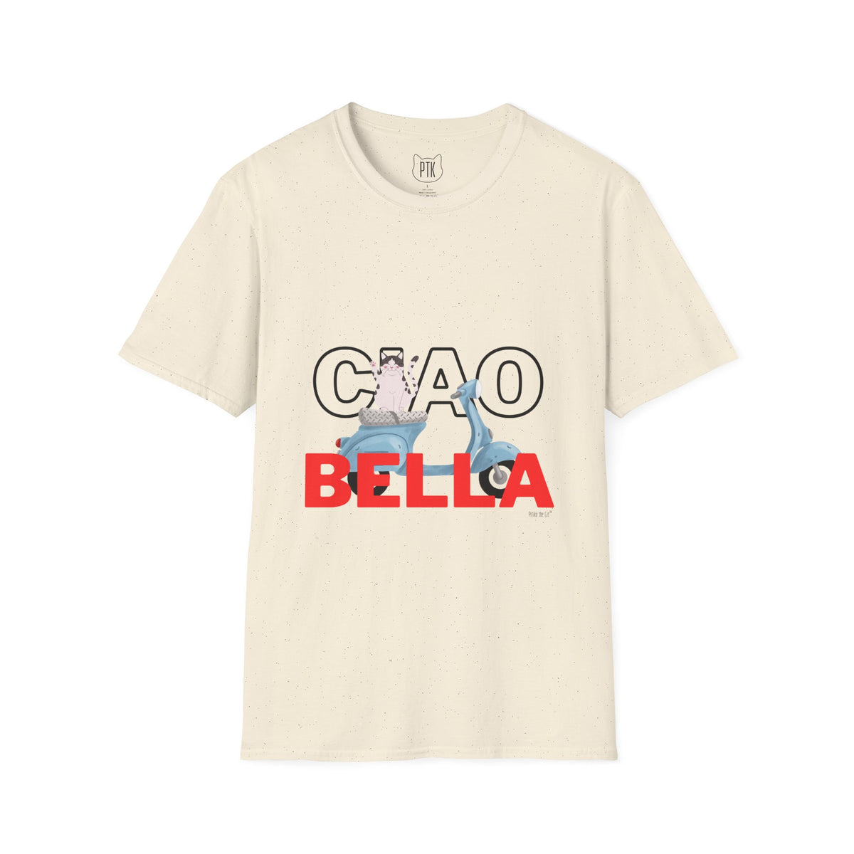 Ciao Bella Cat Graphic T-Shirt – Italian Travel & Retro Scooter Tee