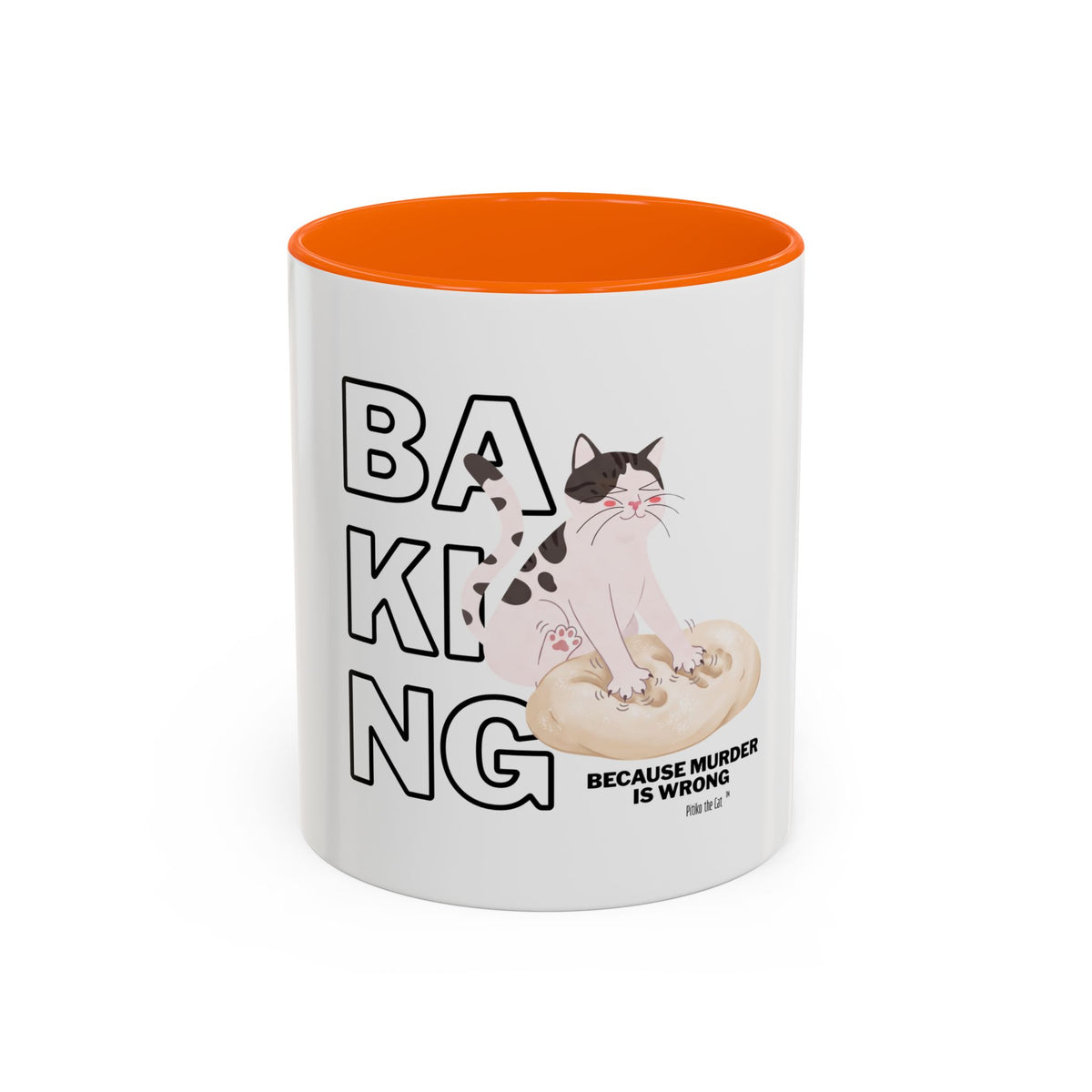Baking Cat “Because Murder Is Wrong” Coffee Mug