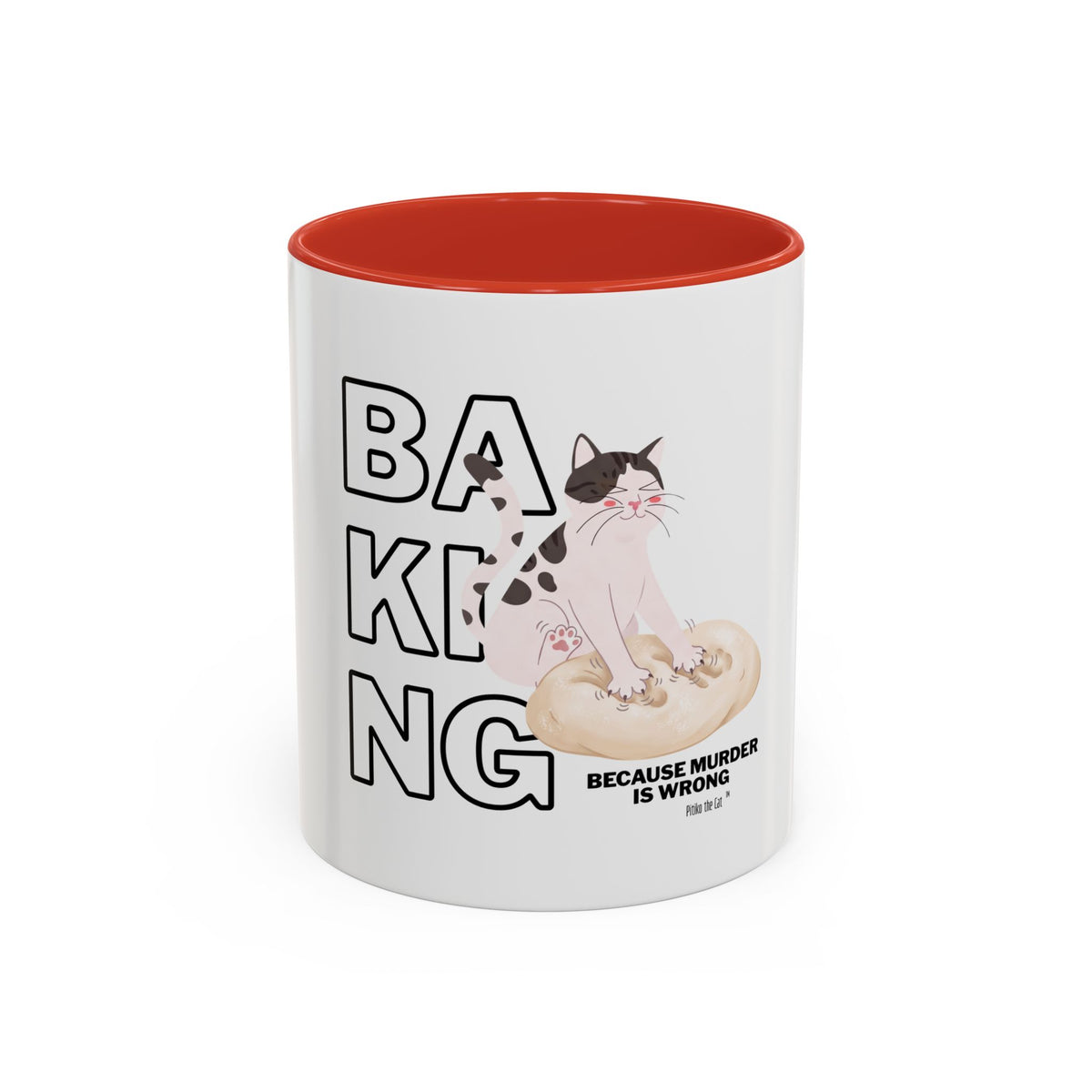 Baking Cat “Because Murder Is Wrong” Coffee Mug