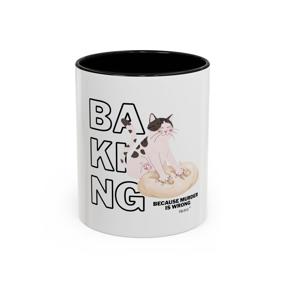 Baking Cat “Because Murder Is Wrong” Coffee Mug