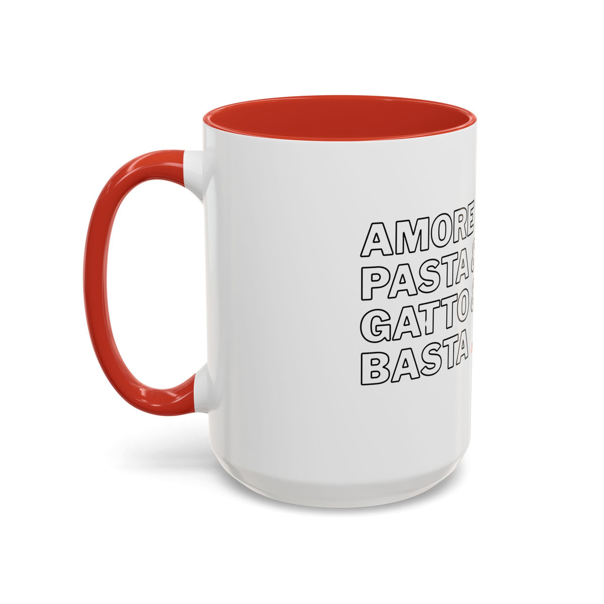 Amore & Pasta & Meow & Pasta Cat Coffee Mug