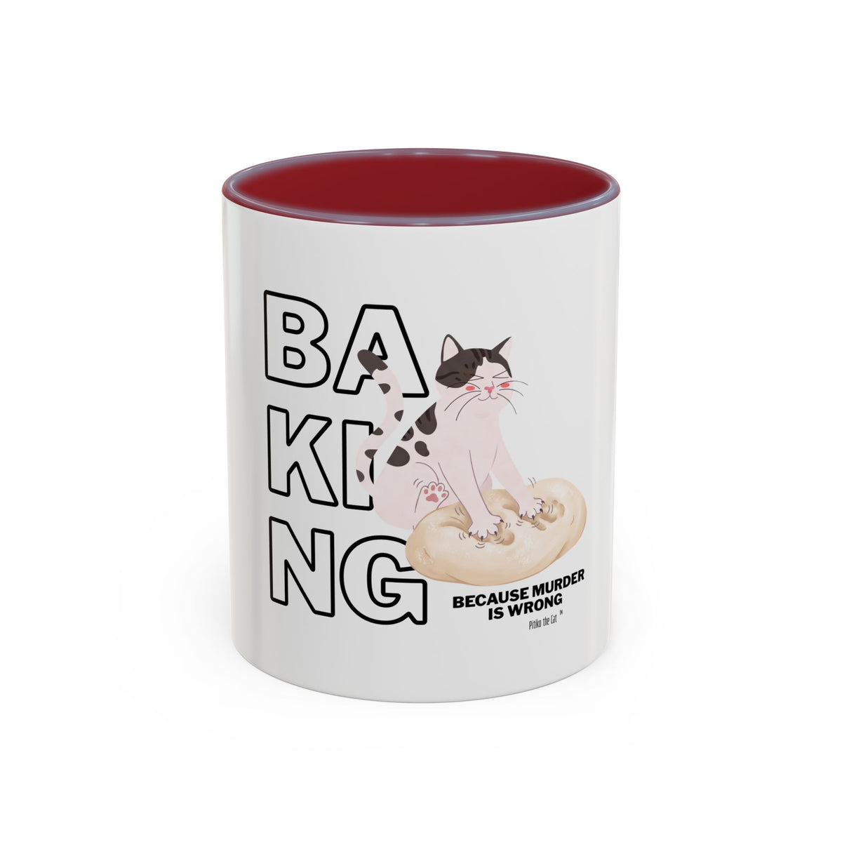 Baking Cat “Because Murder Is Wrong” Coffee Mug