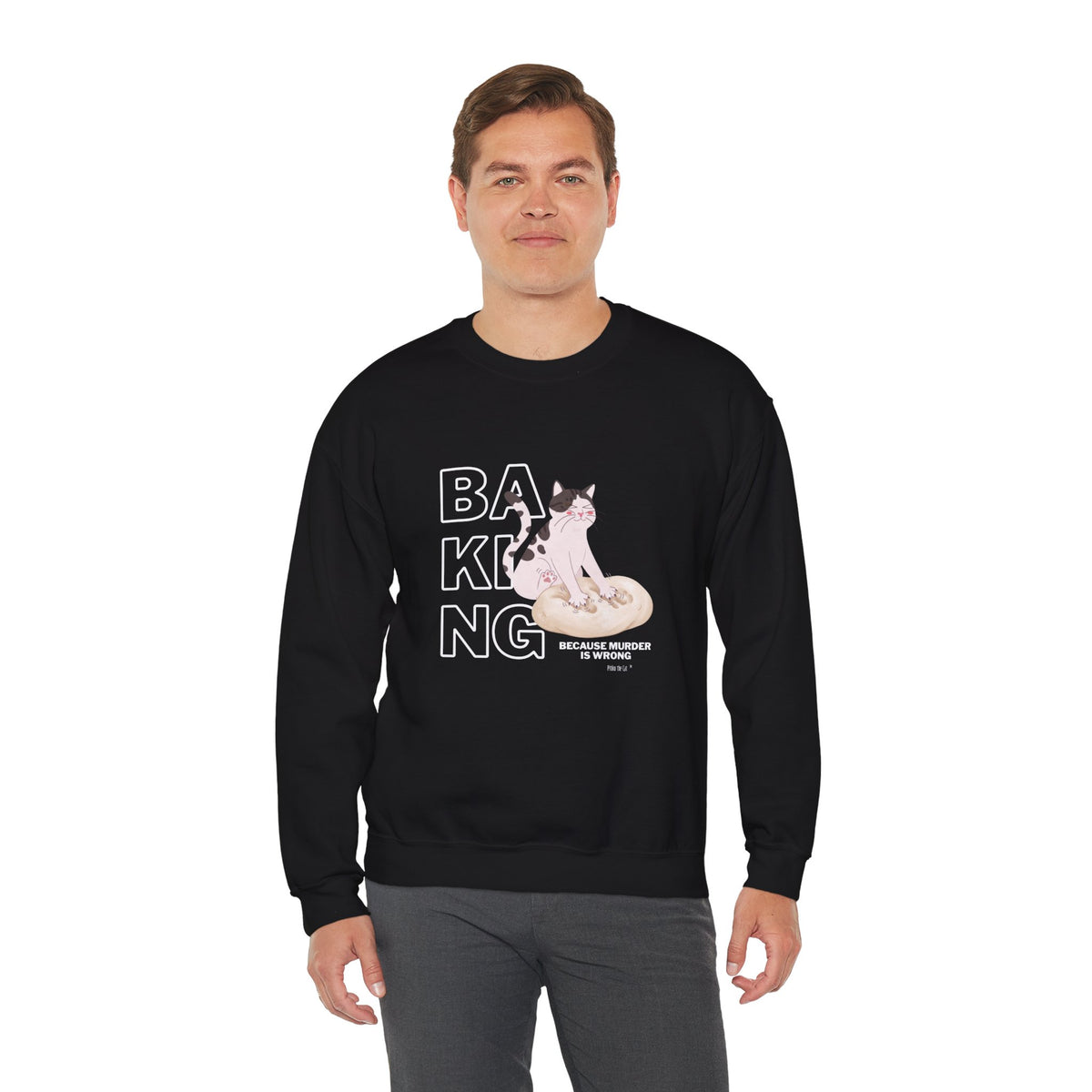 Baking Cat Crewneck Sweatshirt