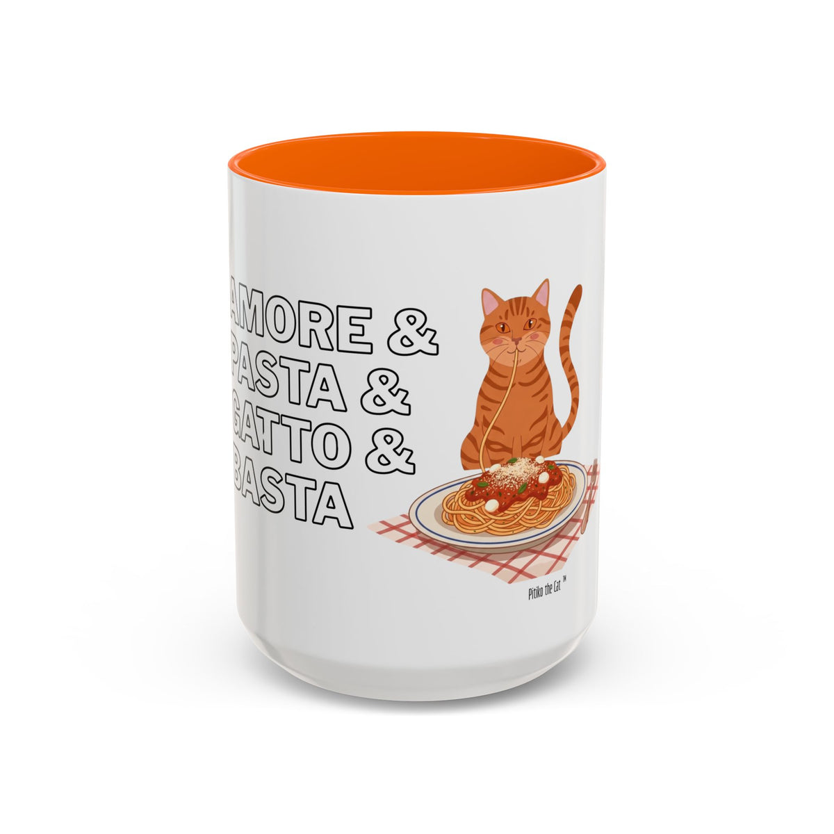 Amore & Pasta & Meow & Pasta Cat Coffee Mug