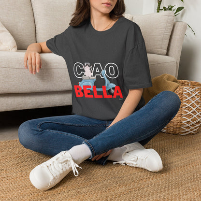 Ciao Bella Cat Italian Graphic T-Shirt