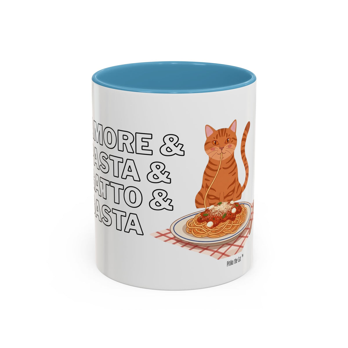 Amore & Pasta & Meow & Pasta Cat Coffee Mug