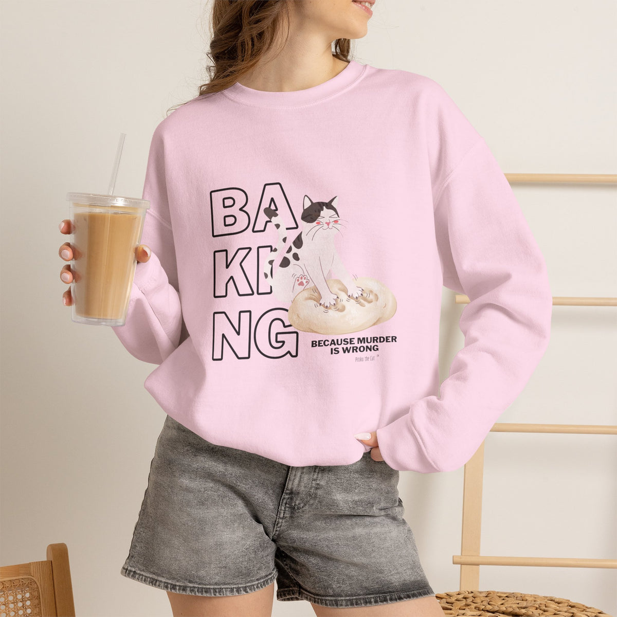Baking Cat Crewneck Sweatshirt