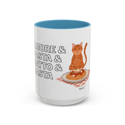 Amore & Pasta & Meow & Pasta Cat Coffee Mug