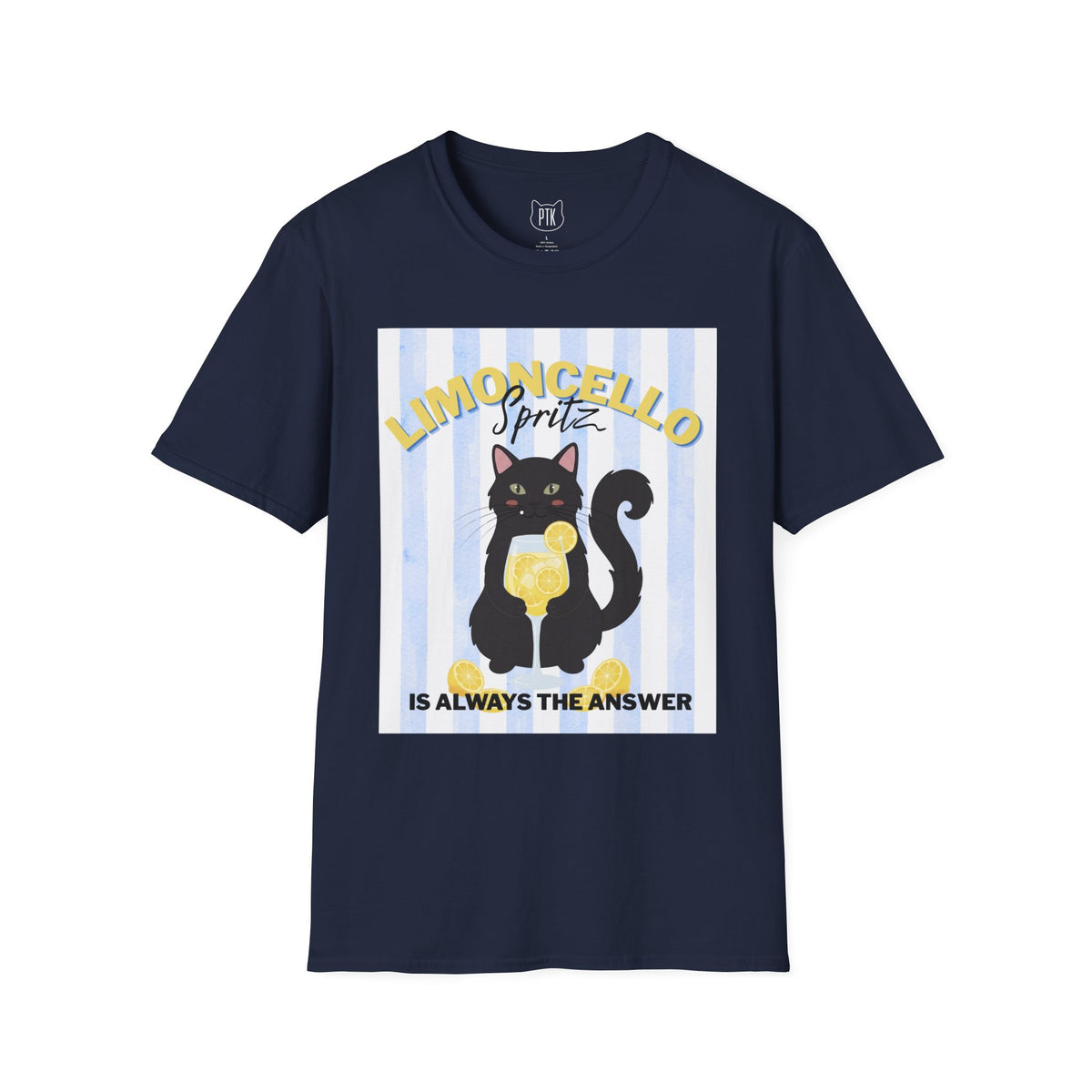 Limoncello Spritz Is Always the Answer Black Cat T-Shirt