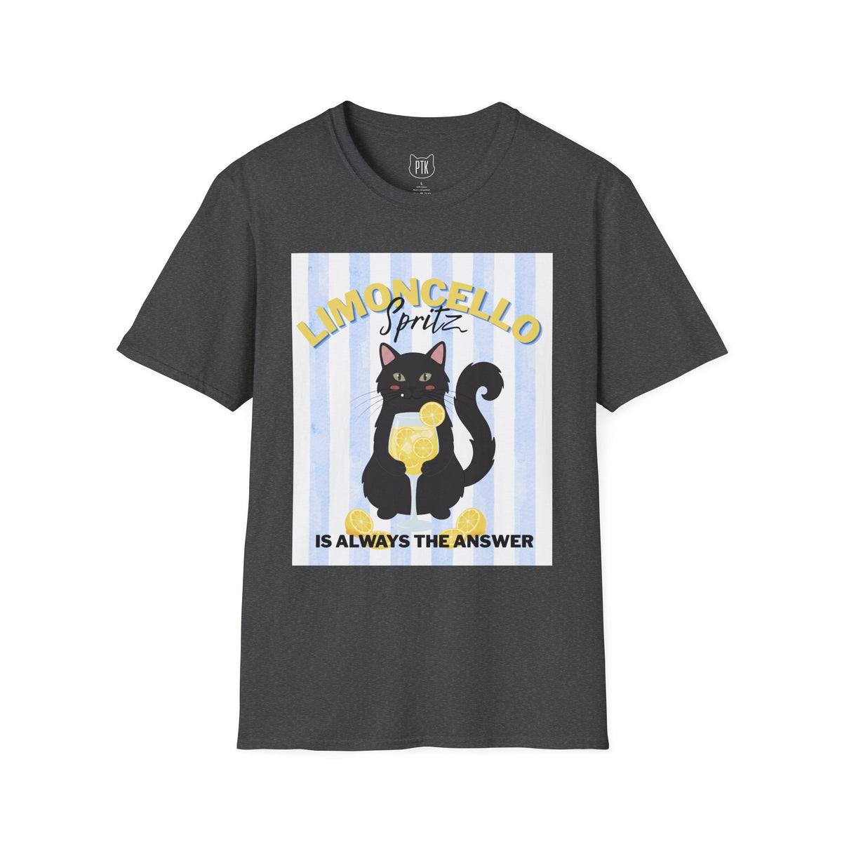 Limoncello Spritz Is Always the Answer Black Cat T-Shirt