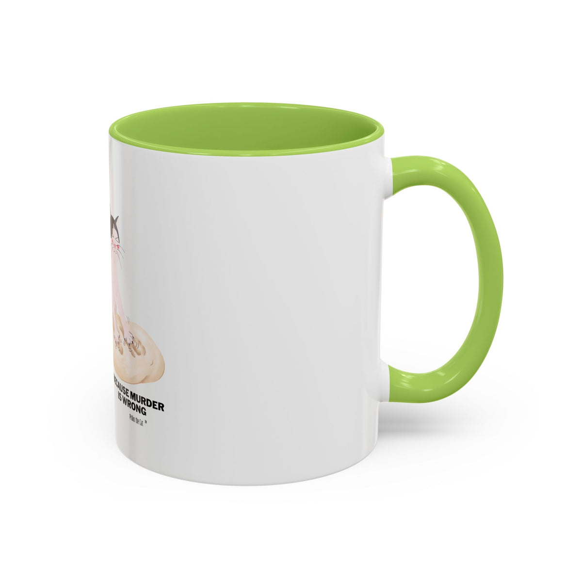 Baking Cat “Because Murder Is Wrong” Coffee Mug