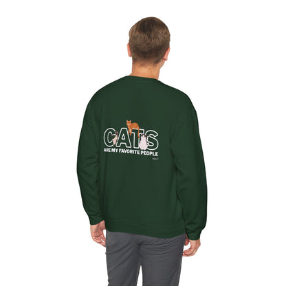 Cats Are My Favorite People Crewneck Sweatshirt
