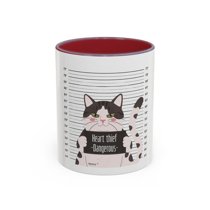 Heart Thief Dangerous Cat Mug