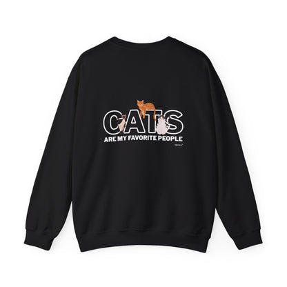 Cats Are My Favorite People Crewneck Sweatshirt