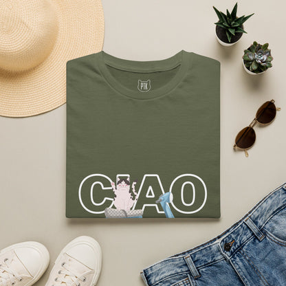 Ciao Bella Cat Italian Graphic T-Shirt