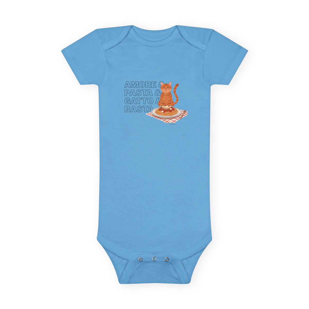 Amore & Pasta & Gatto & Basta Baby Onesie