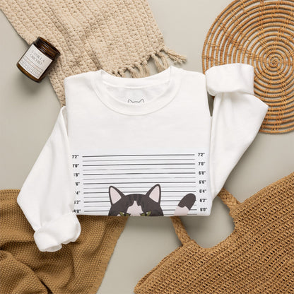 Heart Thief Cat Graphic Sweatshirt