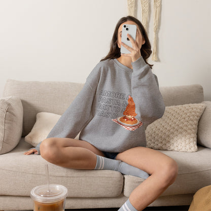 Amore & Pasta & Gatto & Basta Cat Lover Sweatshirt