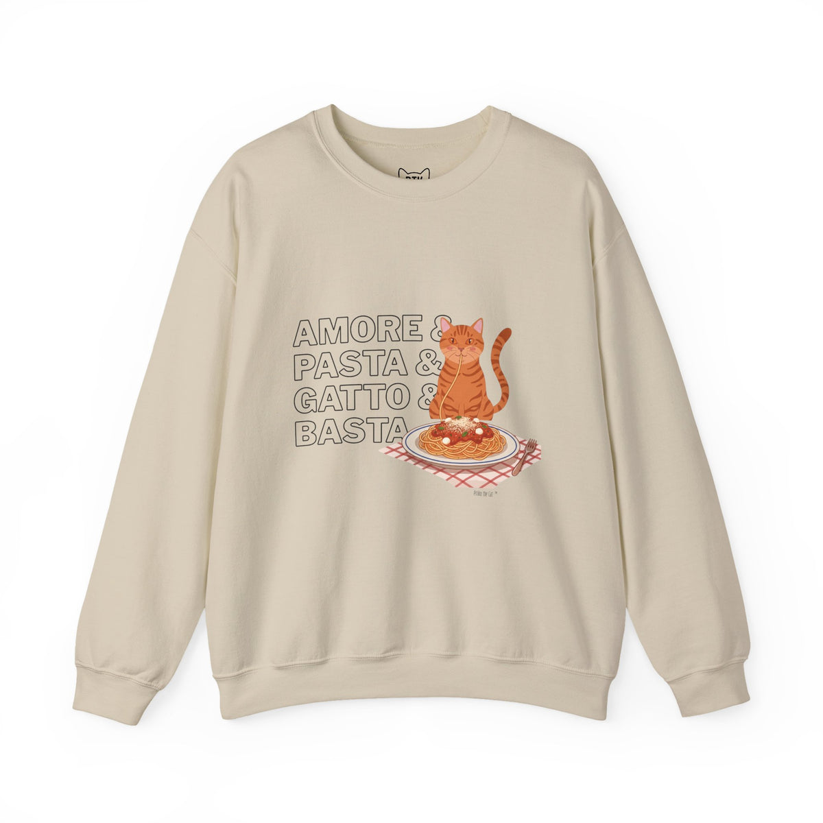 Amore & Pasta & Gatto & Basta Cat Lover Sweatshirt
