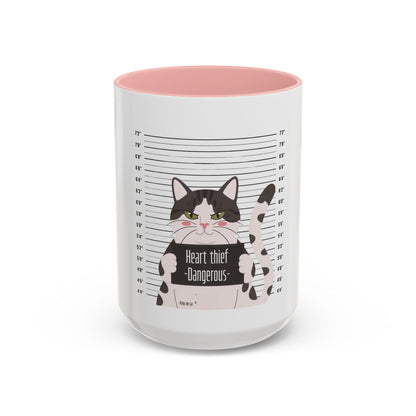 Heart Thief Dangerous Cat Mug